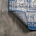 thumbnail image 4 of JONATHAN Y BOHEMIAN FLAIR 2 x 8 Runner Rug, Scala Ornate Bohemian Medallion - Blue/Dark Gray, BMF109A-28, 4 of 9