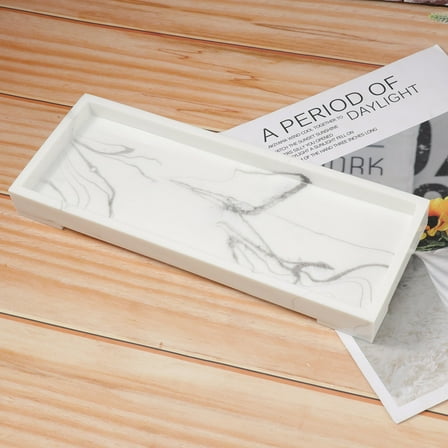 WHAMVOX Bathroom Tray Organizer Toilet Marble Decor