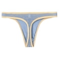 thumbnail image 3 of TANBOM Mens Sexy G String Bulge Pouch Breathable Lightweight Thong Underwear Blue XL, 3 of 6