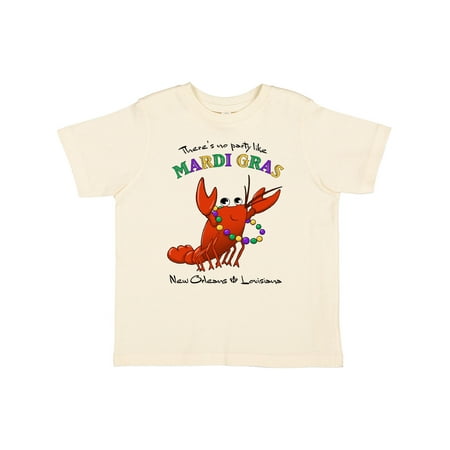 

Inktastic There s No Party Like Mardi Gras with Crawfish Gift Toddler Boy or Toddler Girl T-Shirt