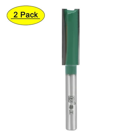 

Uxcell 1/4 Shank 3/8 Cutting Dia. 2 Straight Flutes Carbide Router Bit 2 Pack