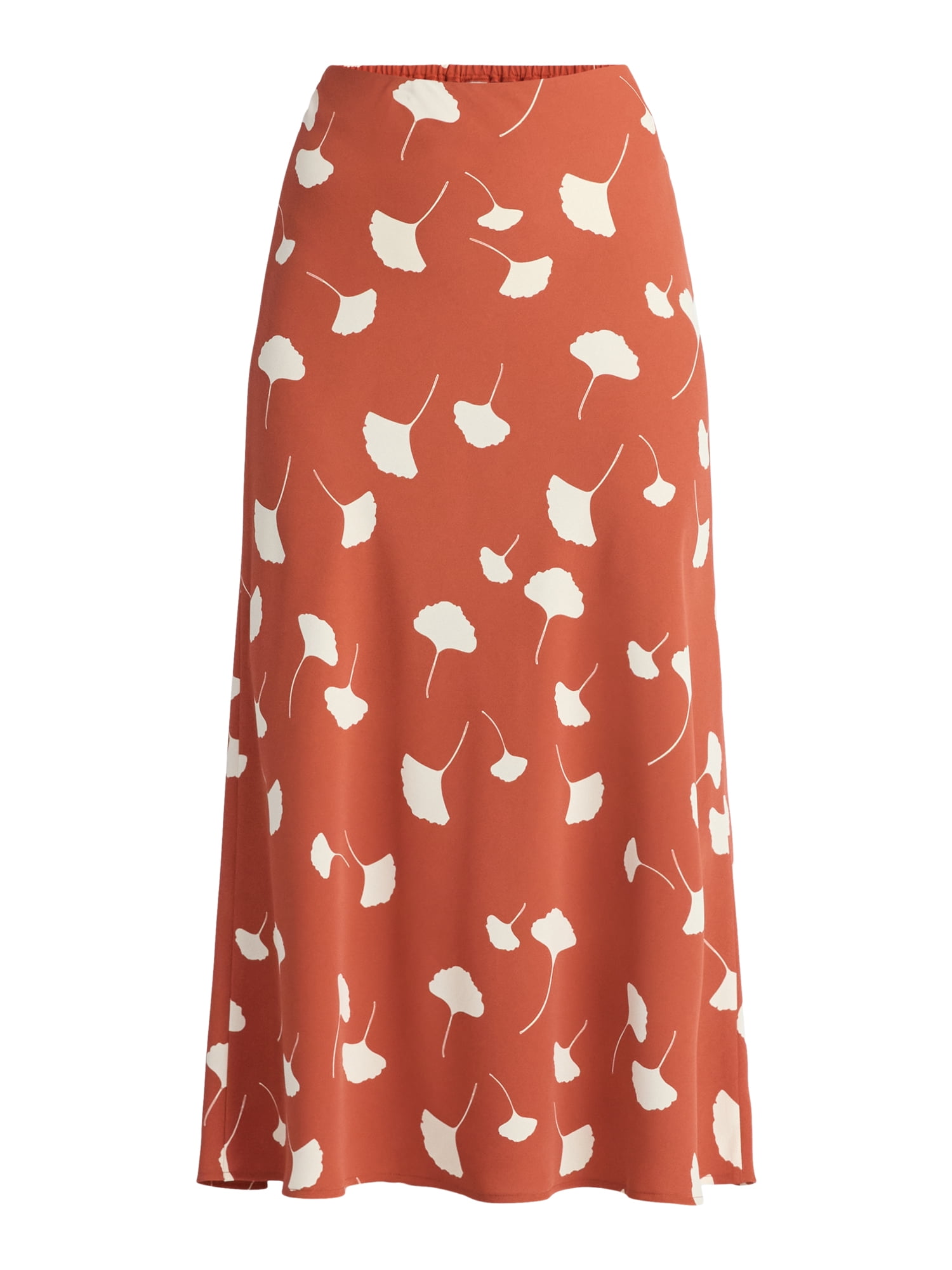 Time and Tru Women's Midi Pull On Slip Skirt, Sizes XS-XXXL