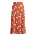 thumbnail image 5 of Time and Tru Women's Midi Pull On Slip Skirt, Sizes XS-XXXL, 5 of 5