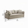 thumbnail image 4 of Leif Sofa with Full Size Pull Out Sleeper, 87 Inch Wood, Beige Fabric, 4 of 7