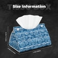 thumbnail image 6 of Lsque Shell Printed Long Tissue Box Cover Holder, Facial Paper Organizer Dispenser,Triangle with Bottom Belt, PVC Leather Decorative Organizer, 6 of 9