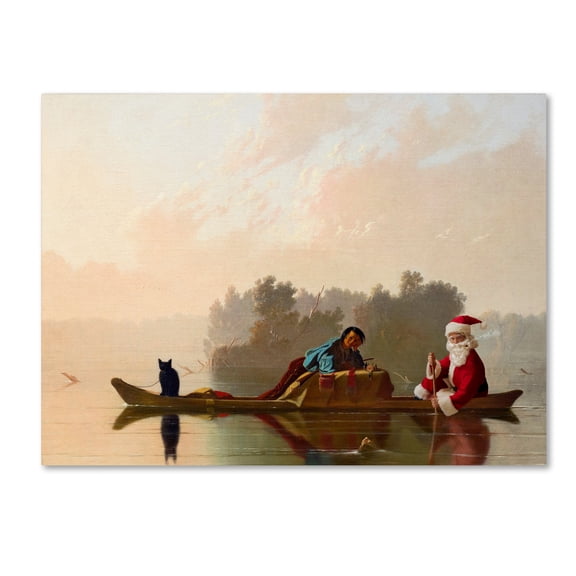 Trademark Fine Art 'Bingham - Fur Traders Descending the Missouri' Canvas Art by Ed Wheeler