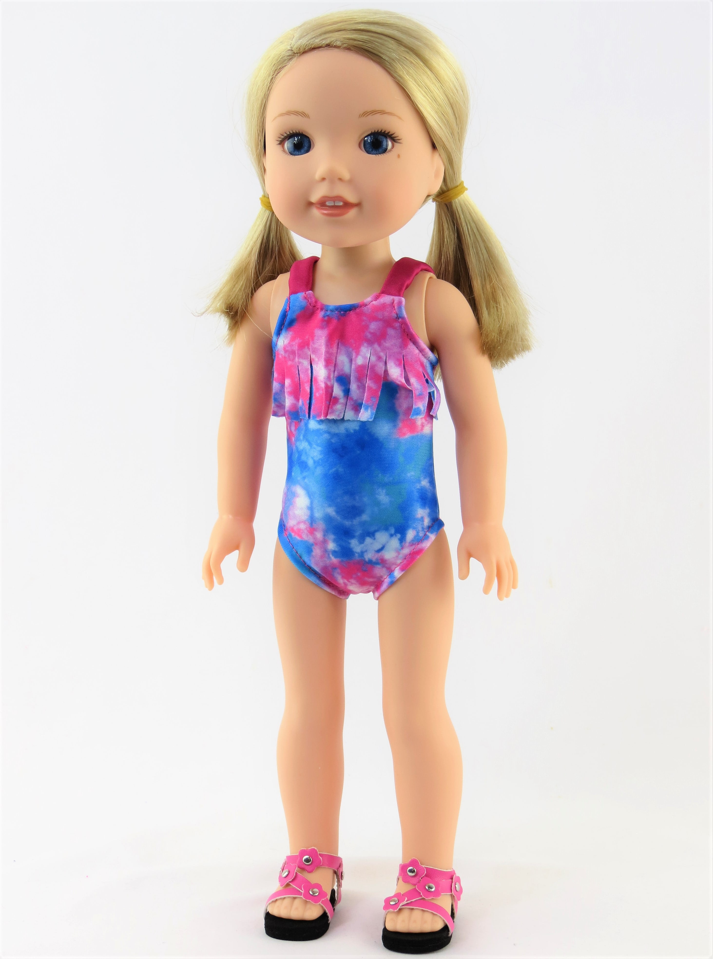 Tie Dye Bathing Suit For 14 Inch Dolls