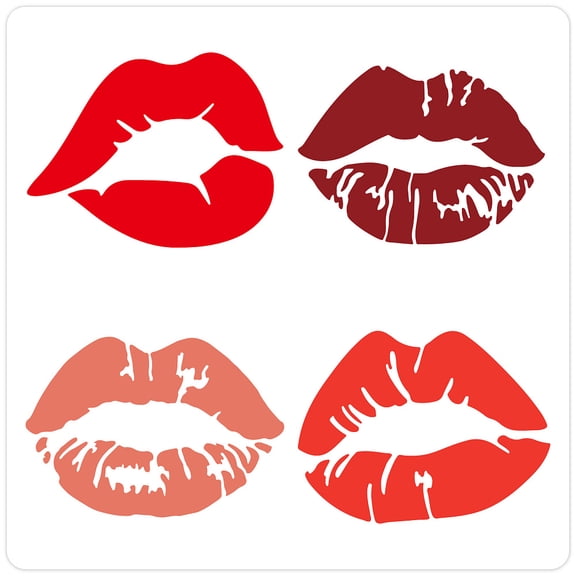 PET Hollow Out Drawing Painting Stencils for DIY Scrapbook Photo Album Lip 300x300mm