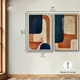 thumbnail image 5 of Blue Cream Set Canvas Set of 2 Boho Abstract by Art Remedy, Black Frame, 36 x 54, 5 of 6