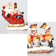 thumbnail image 5 of Estatua navideña de trineo y reno de Papá Noel, adorno de resina, estatua de escena campestre de invierno, decoración navideña, 5 of 5