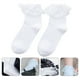 thumbnail image 4 of Calcetines cortos de estilo japonés, calcetines elegantes de encaje, accesorio de ropa, color blanco, 1 par, 4 of 6
