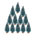 thumbnail image 2 of Miniárboles artificiales de sisal para Navidad, nieve y escarcha, juego de 24, 2 of 4