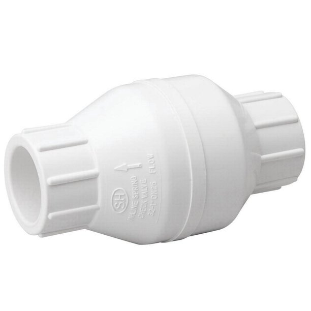 Mueller ProLine InLine Check Valve, 2 in, Solvent, 200 psi, PVC