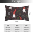thumbnail image 2 of Goofa Cute Christmas Gnomes Print Plush Throw Pillow Case, Soft Velvet with Hidden Zipper, Decorative Cushion Cover for Sofa, Bed, Car, and Home Décor-20"x30", 2 of 6