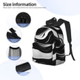 thumbnail image 3 of Vsdgher Abstract Black White Swirls Unisex Large Capacity Bookbag, Schoolbag, Casual Daypack for High School, College, Teens, Travel, Work, 3 of 6