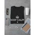 thumbnail image 3 of "Keep Calm And Sing It A Capella" Center Chest Crown Graphic Men Black T-Shirt, Male Medium, 3 of 4
