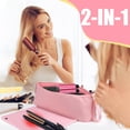 thumbnail image 2 of Bolsa de Viaje Hair Tools Rosa con Funda de Hierro Plano 2 en 1 y Almohadillas Resistentes al Calor, 2 of 7