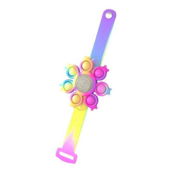 nipocaio Spinning Pop Bubble Bracelet Fidget Spinners, Light up Party Fidget Bracelet LED Pop Fidget Toy for Kids Adults Gift 1pc