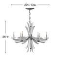 thumbnail image 3 of Six Light Medium Chandelier-Glacial Finish Fredrick Ramond Lighting Fr40908gg, 3 of 3