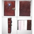 thumbnail image 2 of Genuine Leather Dreamcatcher Journal – Handmade Embossed Writing Diary with Lapis Stone & Antique Lock | Unlined Notebook & Sketchbook for Men & Women, 2 of 5