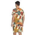 thumbnail image 2 of joogoo Men's Pajama Set Chicken and Sunflower V-Neck Pj Shorts Set 2 Piece Loungewear Sleepwear M, 2 of 7