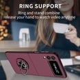 thumbnail image 6 of SaniMore for Samsung Galaxy Z Flip 3 6.7" 2021 Case with Magnetic Car Mount 360°Rotating Kickstand Anti-scratch Anti-shock Drop Resistant Slin Folding Case for Galaxy Z Flip 3, Winered, 6 of 9