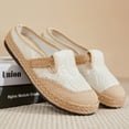 thumbnail image 5 of Women Mule Flat Espadrilles Slippers with Stylish Fancy Embroidery, Summer Beach Slides Sandals Outdoor Walking Garden Clogs House Loafer for Ladies, 5 of 7
