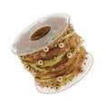 thumbnail image 1 of facefd 10m DIY Applique Sheer Mesh Beaded Lace Trim Ribbon for Decor 20mm Gold, 1 of 9