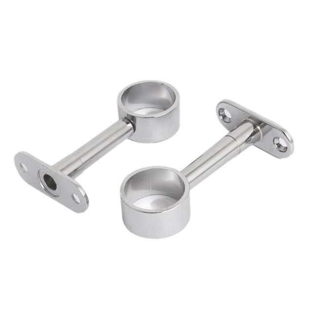 Soporte de ropa de tubo redondo de metal para armario 25 mm Diámetro 2 piezas