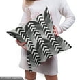 thumbnail image 5 of Ambesonne Abstract Fabric by the Yard Upholstery, Hand Drawn Chevron Motifs, 2 Yards, Black and Grey, 5 of 5