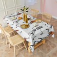 thumbnail image 3 of Halloween Dancing Skeletons and Pumpkins Rectangle Tablecloth 60"x120",Waterproof Polyester Rectangle Table Cloth, Wipeable Spillproof Polyester Tablecloth for Dining, Camping, Indoor and Outdoor, 3 of 6