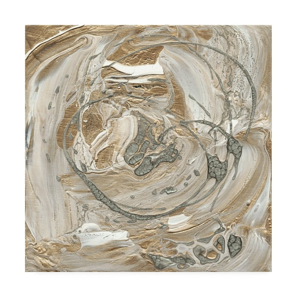 Trademark Fine Art 'Silver And Gold I' Canvas Art by Alicia Ludwig