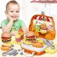 thumbnail image 5 of MVRLSH Clearance! Children's Kitchen Cooking Utensils Carrying Case Hamburger Set Of 32PCS Selling Car Toy Set, 5 of 5