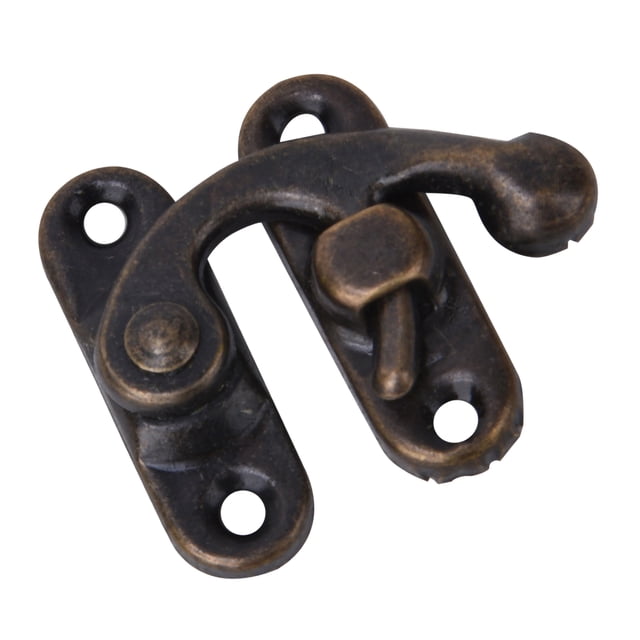 30Pcs Small Box Latch Hasps Antique Right Latch Hook Hasp Retro Style Iron Latch Hook Hasp for Jewelry Gift Replacement Screws Antique Right Latch Hook Hasp