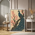 thumbnail image 2 of Framed Canvas Print Peacock Wall Art Japandi Decorative for Living Room Bedroom - 16"x24" WHITE, 2 of 8