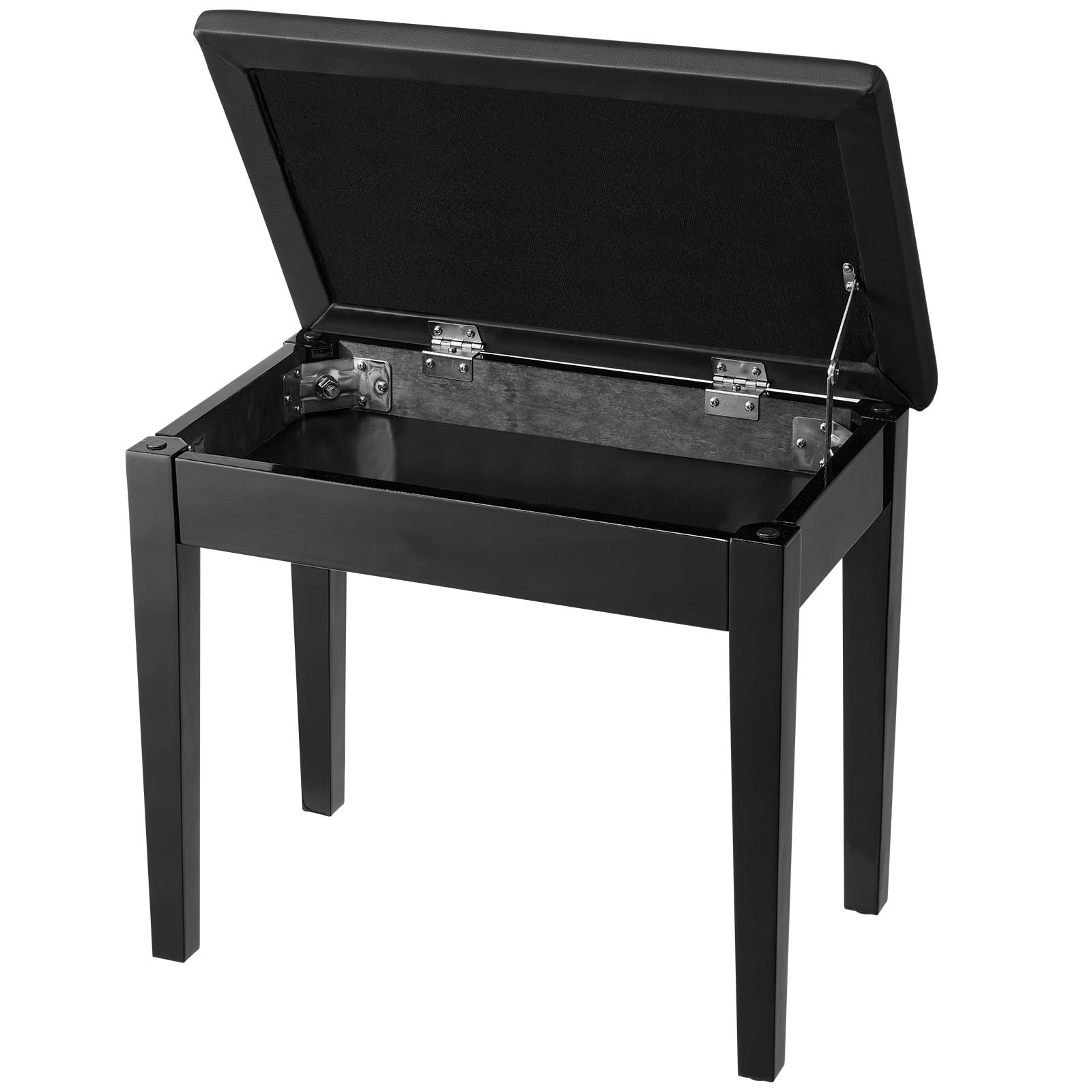 KFFKFF Piano Stool, Dimensions 22" x 13.78" x 19", Piano Seating with Thickly Padded Cushion, Storage Space for Sheet Music, Timber Piano Storage Bench, Suitable for Dressing Area, Lounge, Boudoir