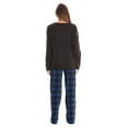 thumbnail image 3 of Just Love Ultra-Soft Womens Pajama Pant Set with Nightgown & Matching Socks  Luxurious Sleepwear (Buffalo Plaid Royal Black, 1X), 3 of 6