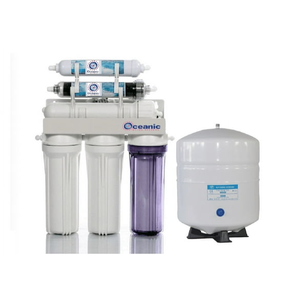 75 GPD - 6 Stage Dual Outlet Use (Drinking & Aquarium Reef/Deionization) Reverse Osmosis Water System (RO/DI)   Tank