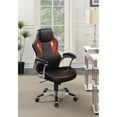 thumbnail image 2 of Coaster Lucas Modern Upholstered Wood Office Chair Black and Red, 2 of 2