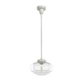 thumbnail image 2 of Hunter - Saddle Creek 1-light Brushed Nickel, Small Pendant Light, Dimmable, Schoolhouse Style, Schoolhouse Shaped, for Bedrooms, Kitchens, Dining, Living Rooms - 19189, 2 of 9