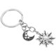 thumbnail image 4 of Llavero de metal con diseño de luna y sol para amigos, ideal para llaves, bolsos, teléfonos, monederos, mochilas, llaveros de coche, joyería., 4 of 8