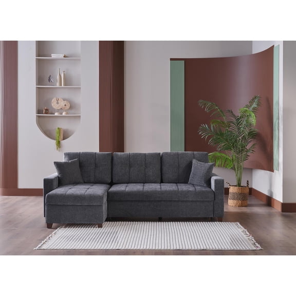CONVERTIBLE SLEEPER SECTIONAL SOFA WITH BED - FIRM