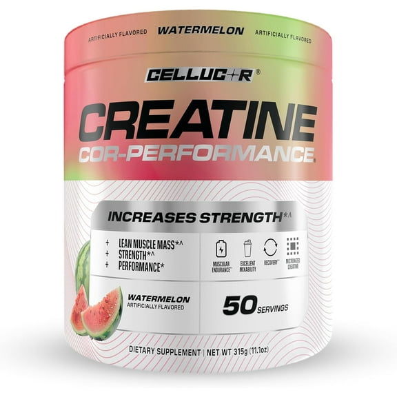 Cellucor Cor-Performance Creatine Powder, Watermelon Flavor, 50 Servings