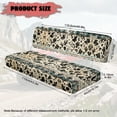 thumbnail image 7 of Uorisanigo UTV Front Bench Seat Cover Dustproof Polyester Fabric, UTV Accessories Retro Aztec Cow Print Mule Seat Cover Suitable for 4010 4x4 SE 2016-2018, Replacement Padded Protection, 7 of 7