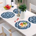 thumbnail image 6 of Ryvnso Winter Bohomia Flower Round Plate Mats Dining Table Placemat Set of 4 for Holiday Decoration, 6 of 7