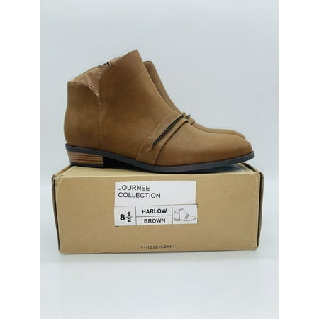 Journee Collection Women's Harlow Ankle Boots Brown US 8.5M
