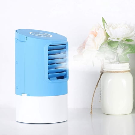HAITRAL Personal Air Conditioner Fan, Mini Air Cooler Desktop Cooling Fan with 7