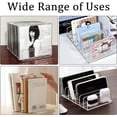 thumbnail image 7 of 2 Pcs Clear Acrylic CD Holder, DVD/CD Display Rack & CD Storage Box & Vinyl Record Storage Stand Holds up to 14 Standard CD Cases for Media Shelf Storage and Organization, 7 of 7