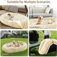 thumbnail image 6 of Human Dog Bed,Washable Giant People Dog Bed 10 CM Thick Memory Foam Large Oversize Pet Bed with Plump Pillow, Blanket, Strap - Beige 71''x45''x12'', 6 of 6