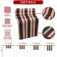 thumbnail image 5 of Table Runner 71 Inches Long, Green White Red Striped Linen Table Runners Dresser Scarf Runner for Bedroom Kitchen Home Party Dining Tables Decor Abstract Geometric Art, 5 of 8